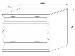 Комод с 4-мя ящиками в Карталах - kartaly.магазин96.com | фото