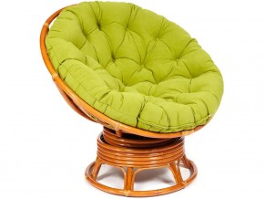 Кресло-качалка Papasan w 23/01 B с подушкой Cognac, флок Олива в Карталах - kartaly.магазин96.com | фото