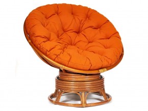 Кресло-качалка Papasan w 23/01 B с подушкой Cognac, ткань Оранжевый в Карталах - kartaly.магазин96.com | фото