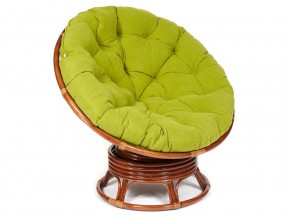 Кресло-качалка Papasan w 23/01 B с подушкой Pecan, флок Олива в Карталах - kartaly.магазин96.com | фото