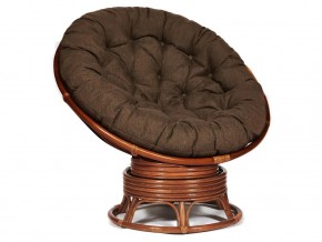 Кресло-качалка Papasan w 23/01 B с подушкой Pecan, ткань Коричневый в Карталах - kartaly.магазин96.com | фото