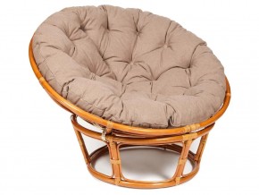 Кресло Papasan 23/01 W с подушкой Cognac, экошерсть Коричневый в Карталах - kartaly.магазин96.com | фото