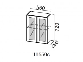 Ш550с/720 Шкаф навесной 550/720 (со стеклом) в Карталах - kartaly.магазин96.com | фото