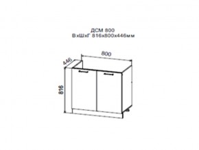Шкаф нижний ДСМ800 под мойку в Карталах - kartaly.магазин96.com | фото